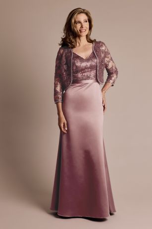 Picture of Sequin Embroidered Satin Jacket Dress