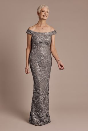 Picture of Off-the-Shoulder Sequin Embroidered Sheath Dress