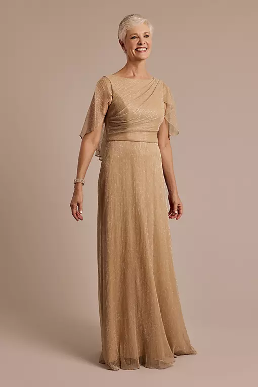 slim fit dress slacks Plus Size Gold Mermaid Bridesmaid Dresses Short Sleeves Mother of The Bride Dress APD1547 main image 0
