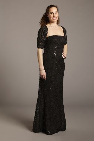 Picture of Floral Fit and Flare Dress with Removable Shrug