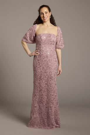 Picture of Floral Fit and Flare Dress with Removable Shrug