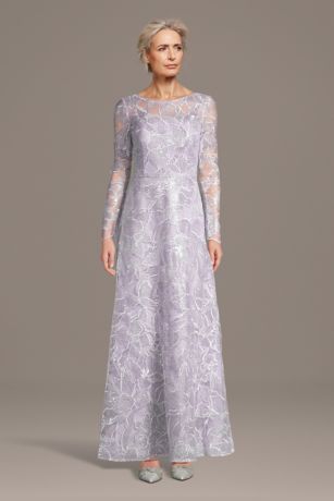 Picture of Long Sleeve Embroidered A-Line Dress