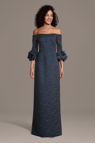 Picture of Off-the-Shoulder Jacquard Sheath Dress