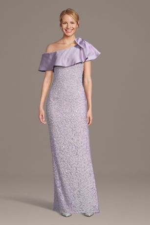 Picture of Asymmetrical Embellished Sheath with Ruffle