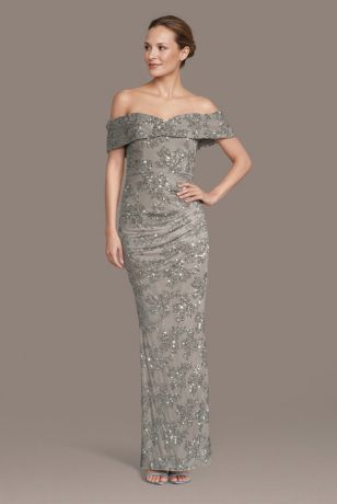 Picture of Off-the-Shoulder Pattern Sequin Sheath Dress