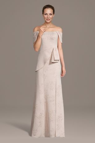 Picture of Off-the-Shoulder Tulip Jacquard Sheath Dress
