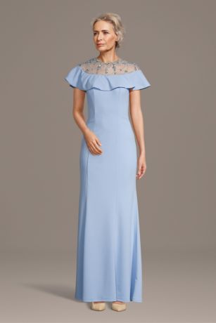 Picture of Illusion Jeweled Off-the-Shoulder Mermaid Dress