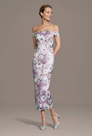 Picture of Off-the-Shoulder Floral Print Midi Dress