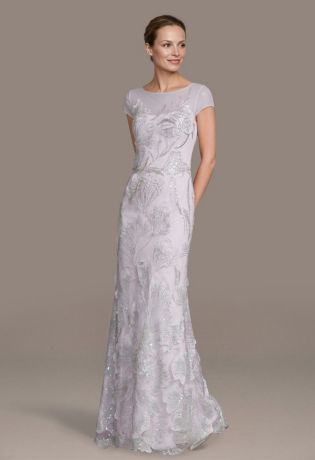 Picture of Floral Illusion Neckline Sheath Dress