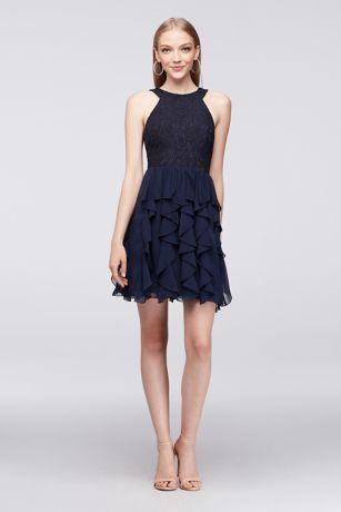 ruffle hoco dress