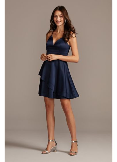 Short A-Line Spaghetti Strap Cocktail and Party Dress - Speechless