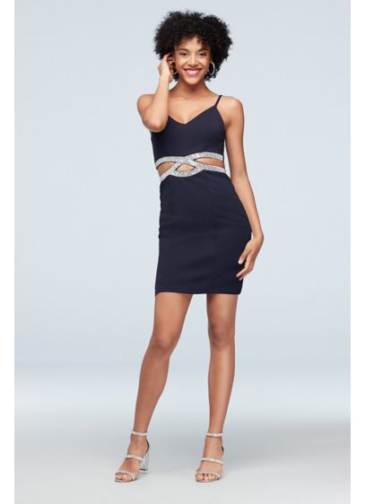 Short Sheath Spaghetti Strap Cocktail and Party Dress - Speechless