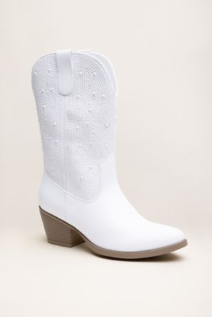 Picture of Pearl Embellished Western Cowboy Boots