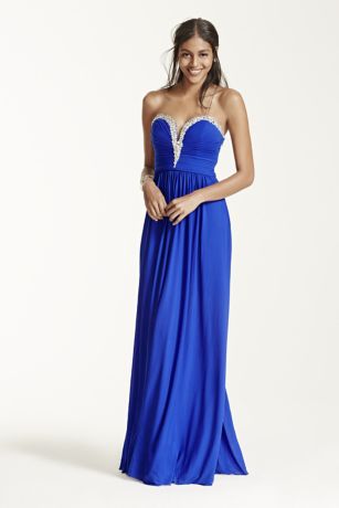 david's bridal royal blue prom dress