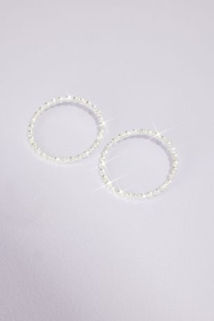 Picture of Open Circle Crystal Post Earrings