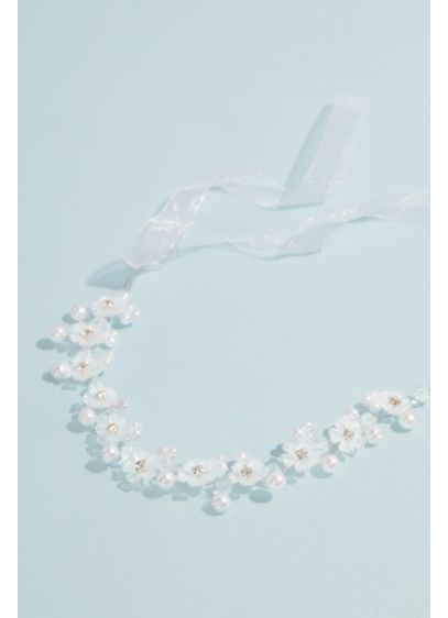 Floral and Pearl Flower Girl Headband - Wedding Accessories