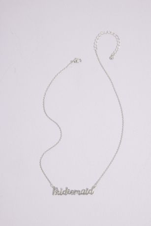 Picture of Script Bridesmaid Nameplate Necklace