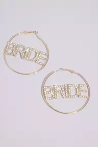 Fashion Accents Bride Crystal Hoop Earrings