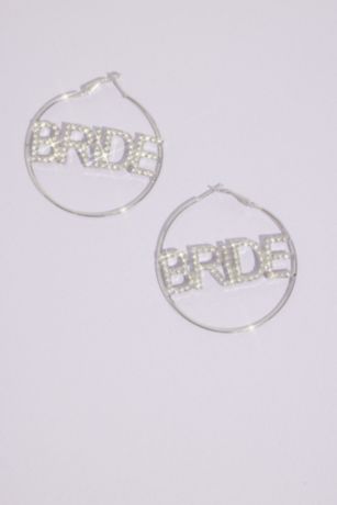 Picture of Bride Crystal Hoop Earrings