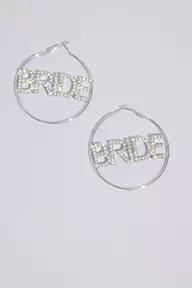 Fashion Accents Bride Crystal Hoop Earrings