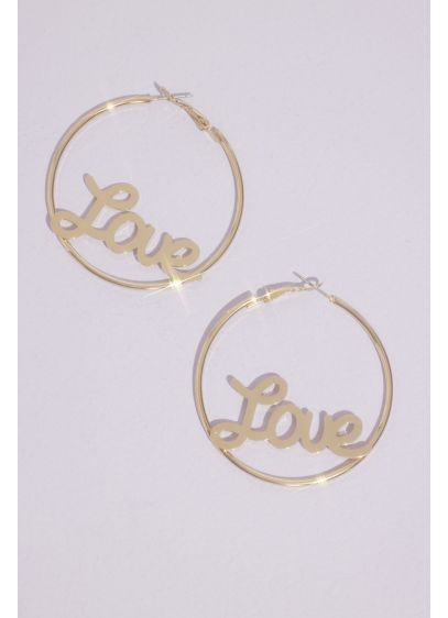 Love Script Hoop Earrings - Wedding Gifts & Decorations