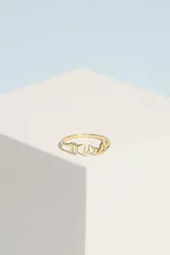 Fashion Accents Mrs Script Ring