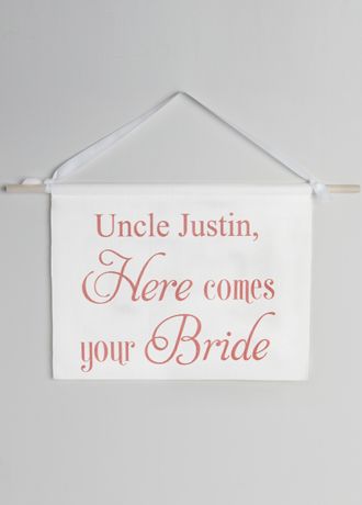Picture of Personalized Canvas Here Comes Your Bride Sign