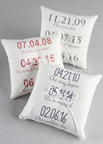 Picture of Personalized Milestone Canvas Ring Bearer Pillow