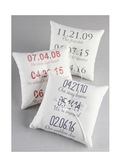 Personalized Milestone Canvas Ring Bearer Pillow - Wedding Gifts & Decorations