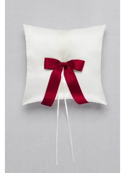 DB Exclusive Single Ribbon Ring Pillow - Simple. Sweet. Classic. This ivory satin ring bearer