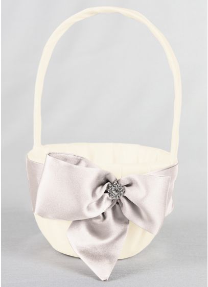 DB Exclusive Regal Ties Flower Basket - David's Bridal Exclusive flower girl basket featuring a