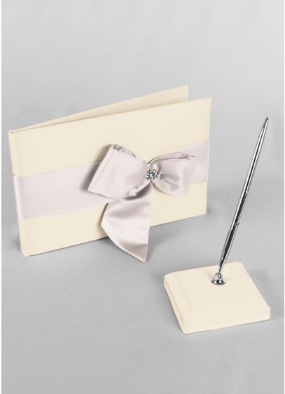 DB Exclusive Regal Ties Guest Book and Pen Set - Wedding Gifts & Decorations