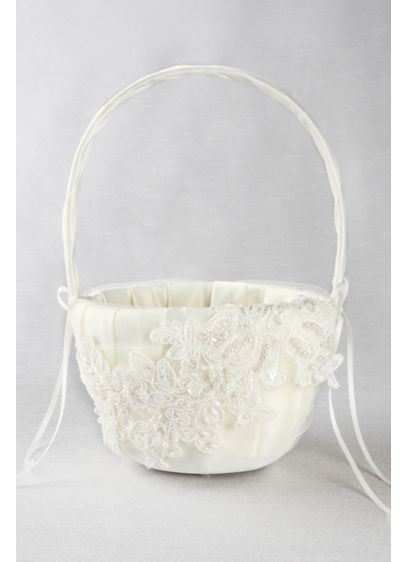 Sea Of Petals Flower Girl Basket David S Bridal