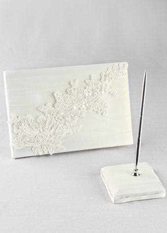 Picture of Sea of Petals Guest Book with Pen