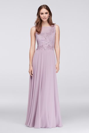 lace chiffon gown