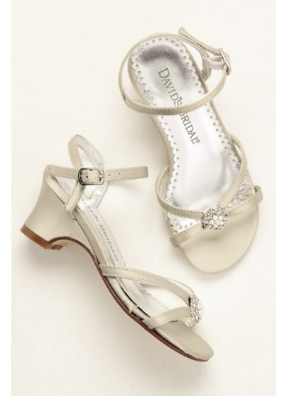 Flower Girl Dyeable Sandal with Pearl Ornament | David's Bridal