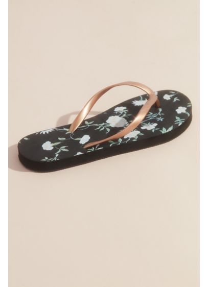 Flip Flops with Metallic Straps Printed - When it's time to strike a pose during