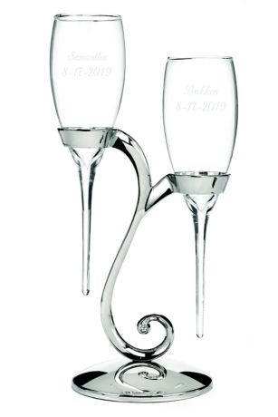 wedding champagne flute set