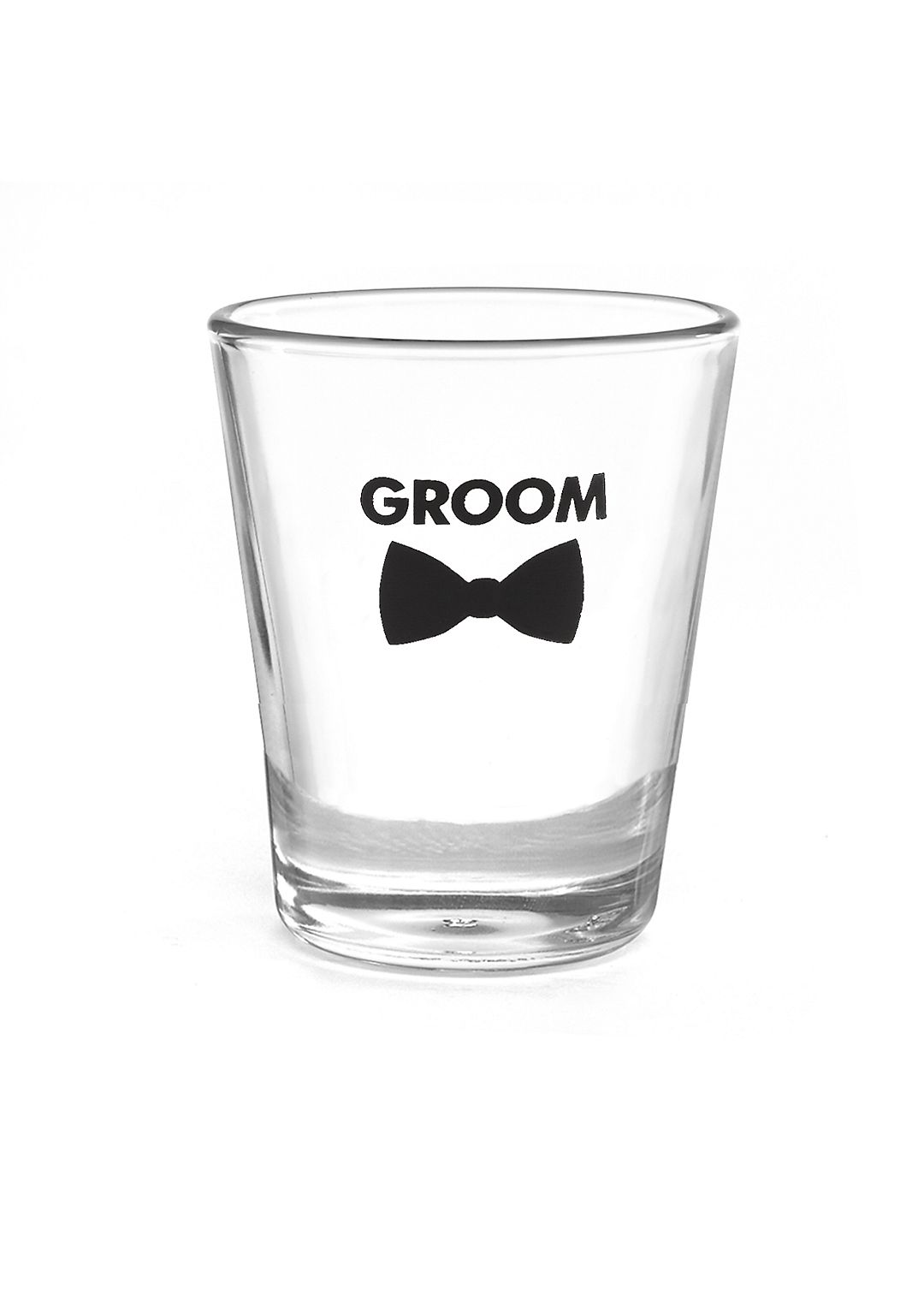 Groom Bow Tie Wedding Party Shot Glasses Image