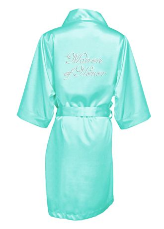 maid of honor satin robe