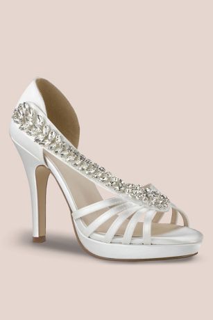 Picture of Dyeable Satin High Heel Platform Sandals