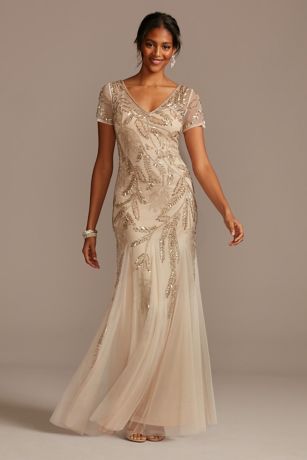 david's bridal short sleeve wedding dress