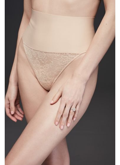 Maidenform Beige (Maidenform Body Shaping Wide-Band Thong Panty)