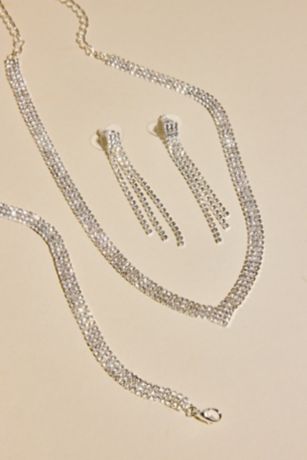 Picture of Three-Piece Pave Cubic Zirconia Jewelry Set