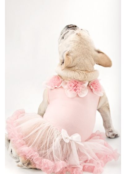 Pink (Sweet Floral Trimmed Pink Dog Dress)