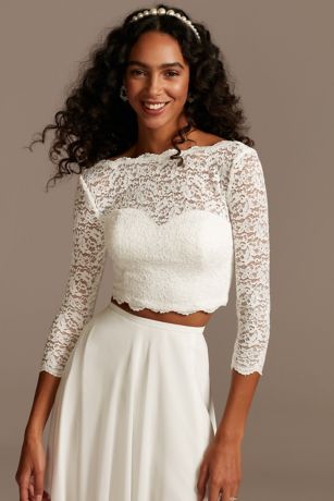 crop top wedding dress davids bridal