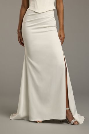 Picture of Bridal Separates Satin Side-Draped Skirt