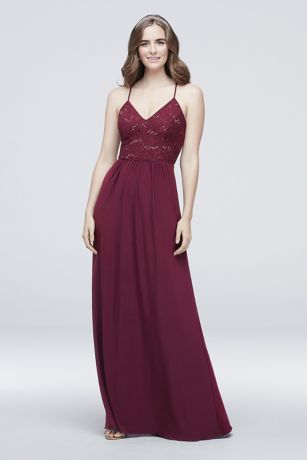 davids bridal red gown