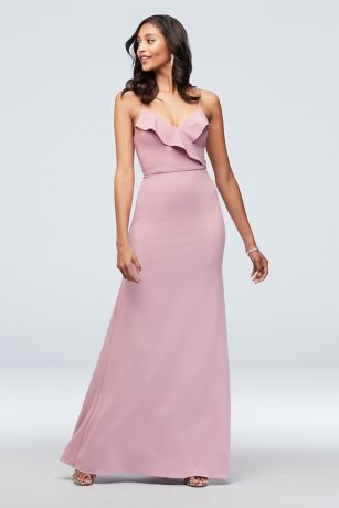 david's bridal dusty rose bridesmaid dress