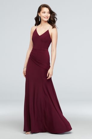 david's bridal red ball gown